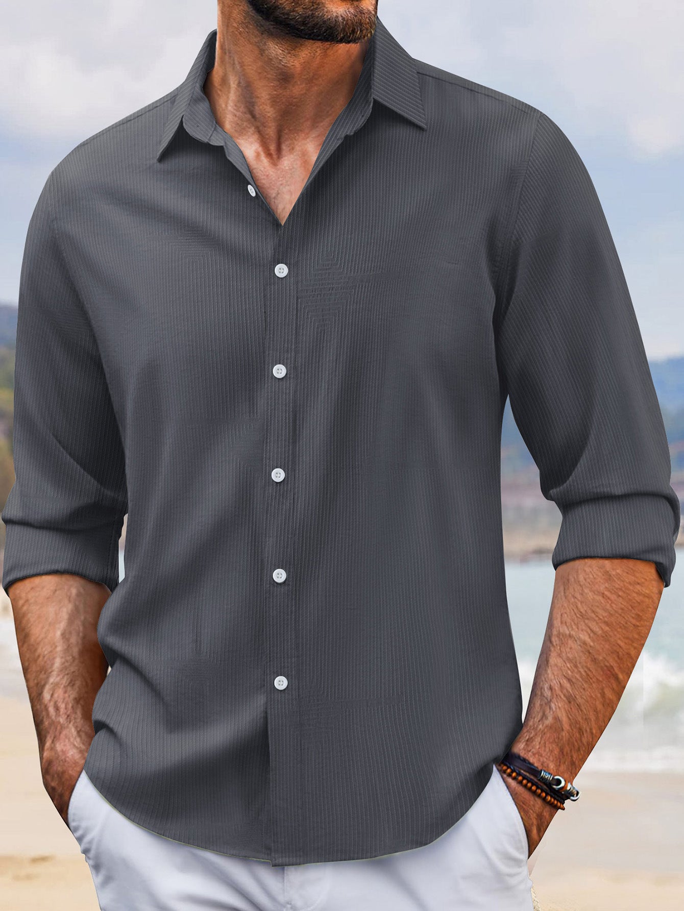 Lapel Long Sleeve Shirt OldMoney Style