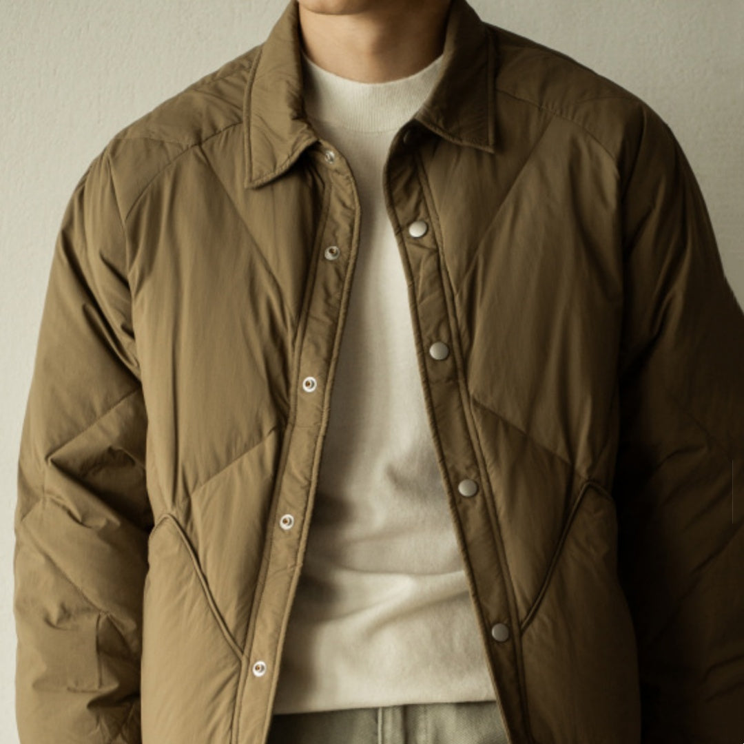 Down Jacket Men's New Winter Rhombus Tooling