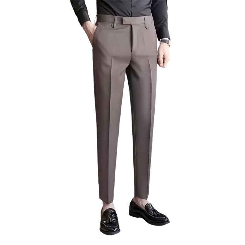 Casual Suit Pants Men's Cropped Suit Pants Straight