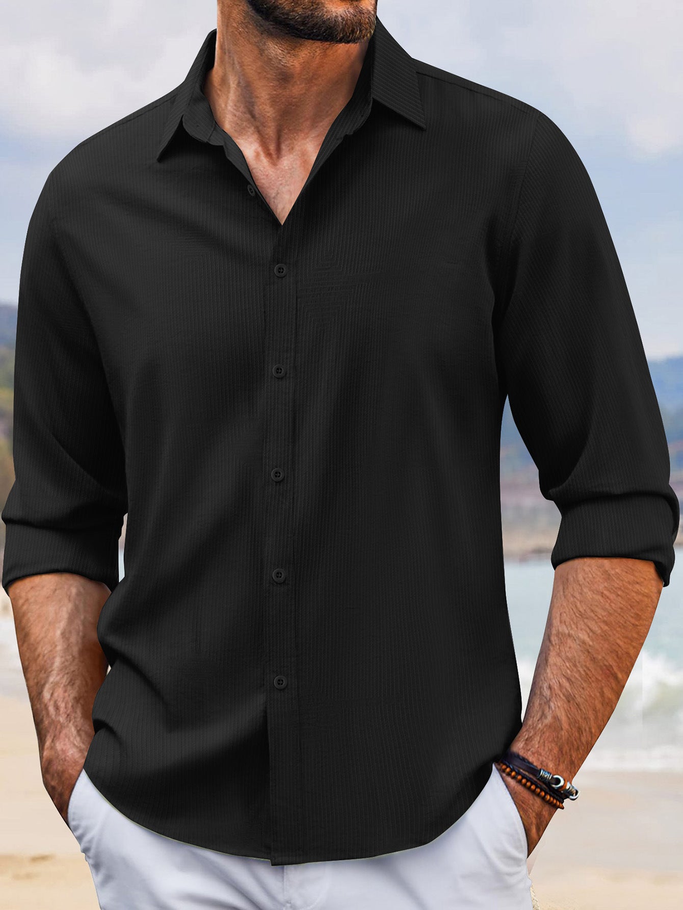 Lapel Long Sleeve Shirt OldMoney Style