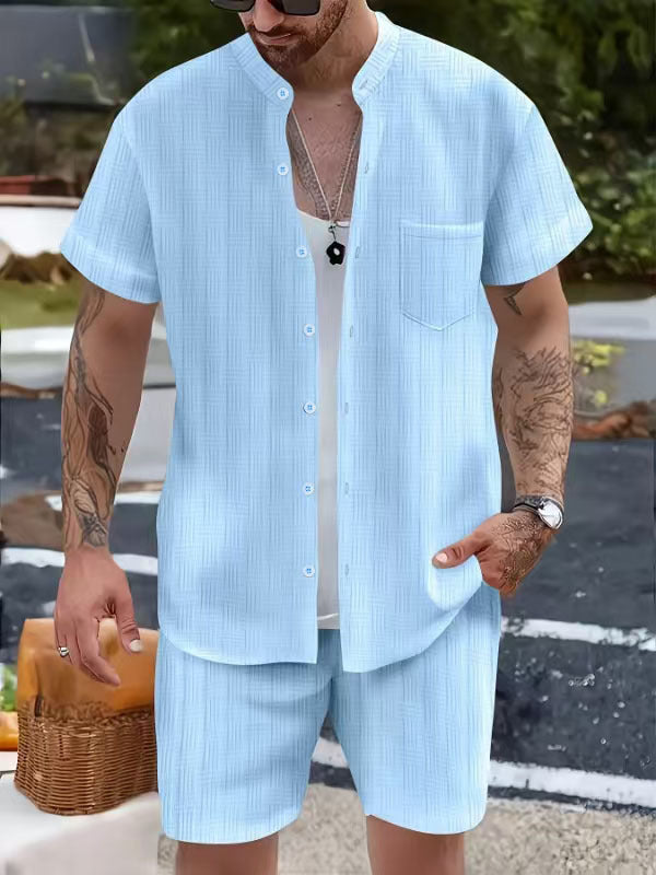 Henry Collar Pocket Summer Shirt