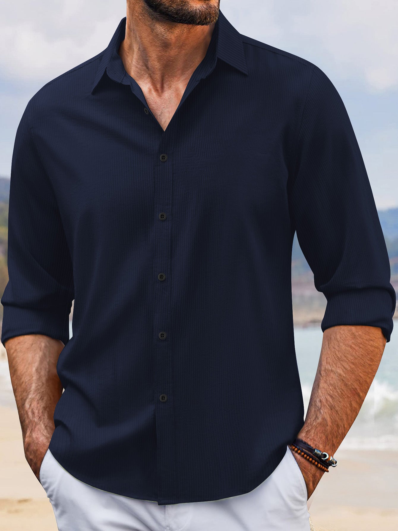 Lapel Long Sleeve Shirt OldMoney Style