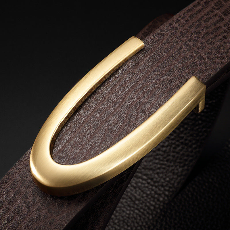 Casual Business Smooth Buckle Fashion Men's Belt