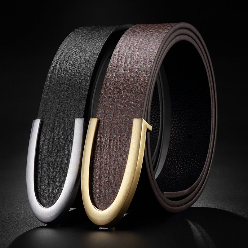 Casual Business Smooth Buckle Fashion Men's Belt