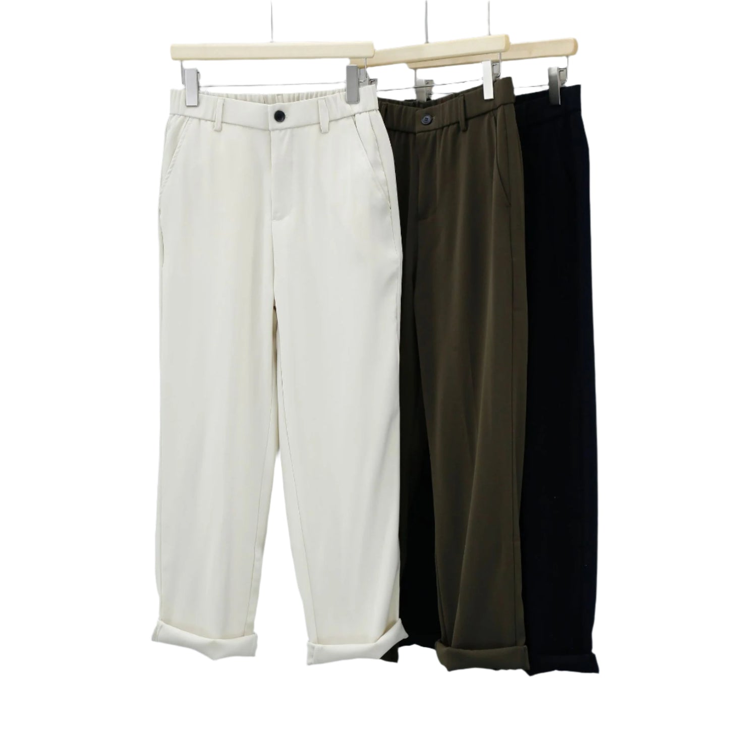 High-grade Twill Loose Straight Casual Suit Pants
