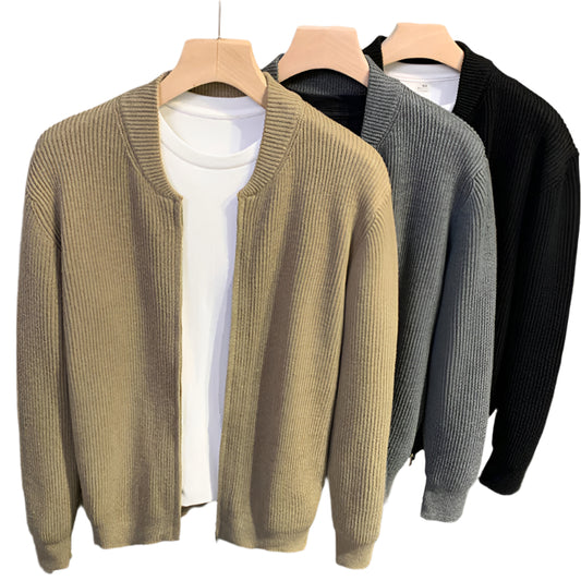 Double Zipper Cardigan Sweater For Men