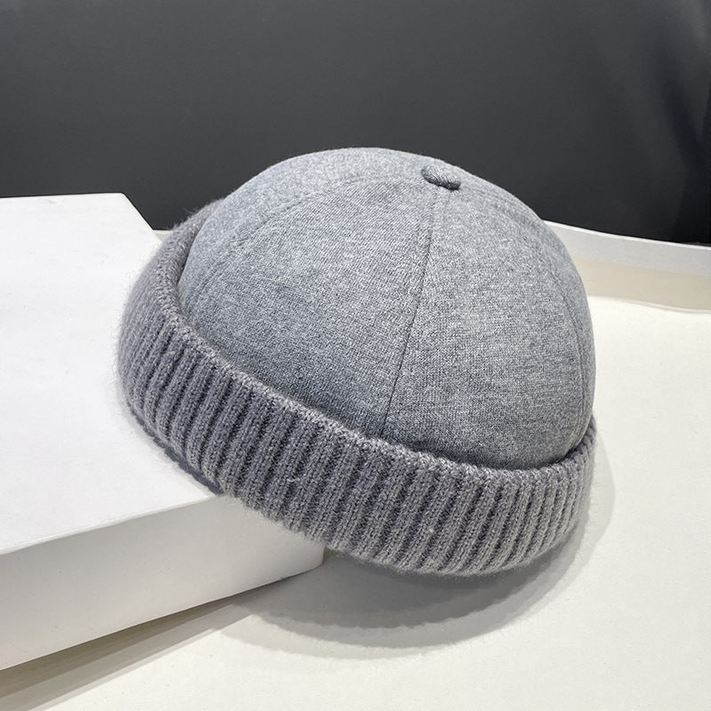 Deerskin Velvet Beret Melon Skin Hat