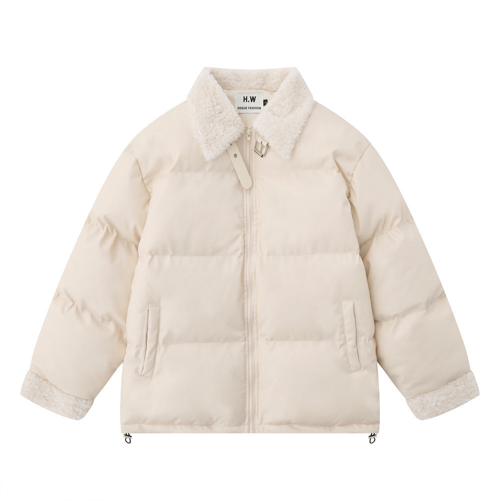 Fur Collar Lapel Cotton-padded Coat