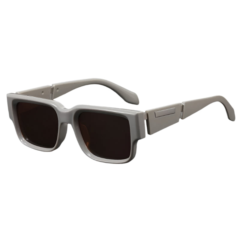 Gray Blue Square Thick Frame Sunglasses UV-proof Retro Sun Glasses