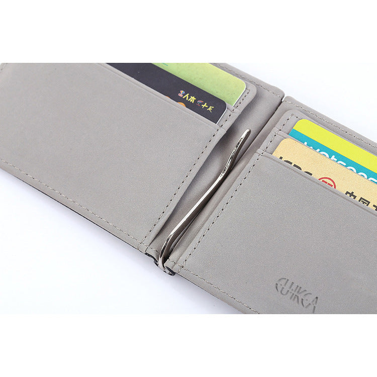 Clip Sewing Line Wallet Business Card Holder