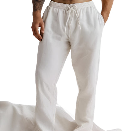 Summer Men's Pants Elastic Waist Breathable Trousers