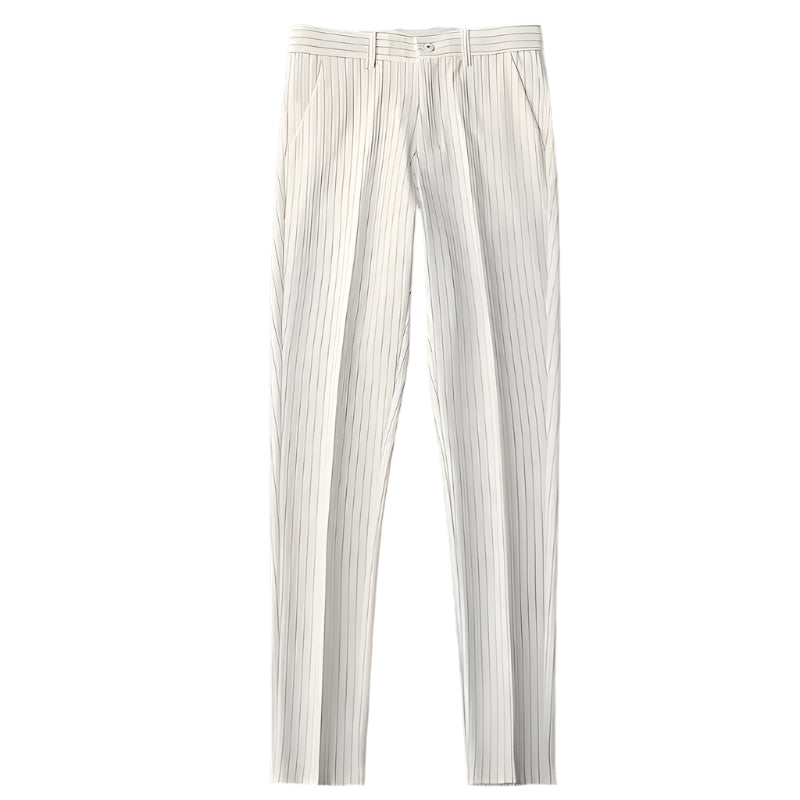Thin Casual Striped Loose Men's Draping Suit Pants