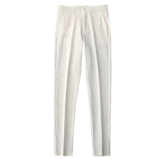 Thin Casual Striped Loose Men's Draping Suit Pants