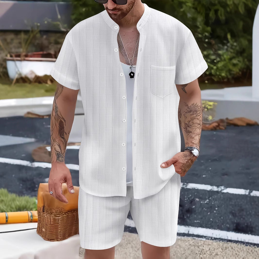 Henry Collar Pocket Summer Shirt