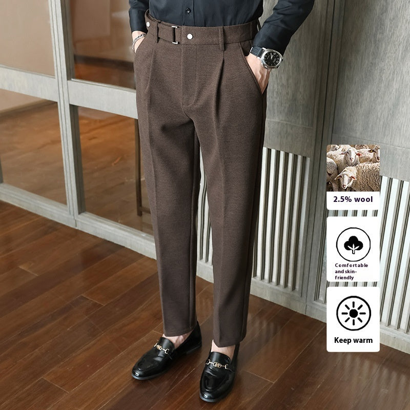 Suit Pants Men's Thickened Casual Suit Pants