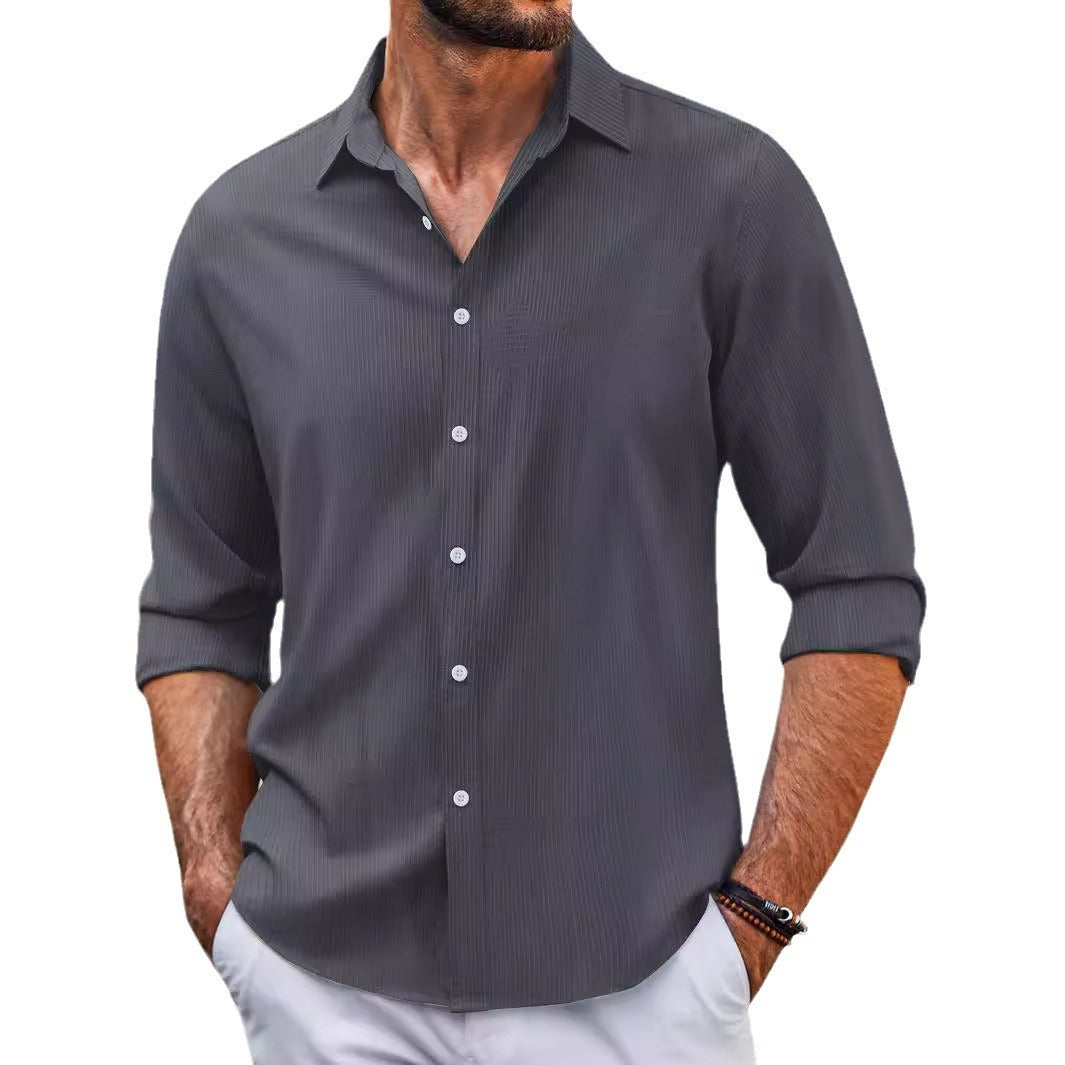 Lapel Long Sleeve Shirt OldMoney Style