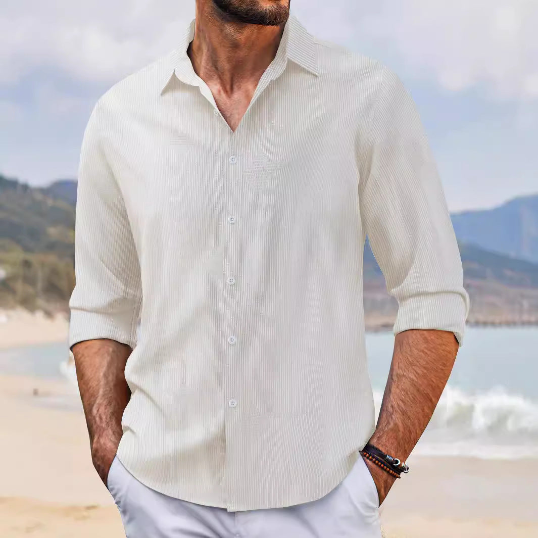 Lapel Long Sleeve Shirt OldMoney Style