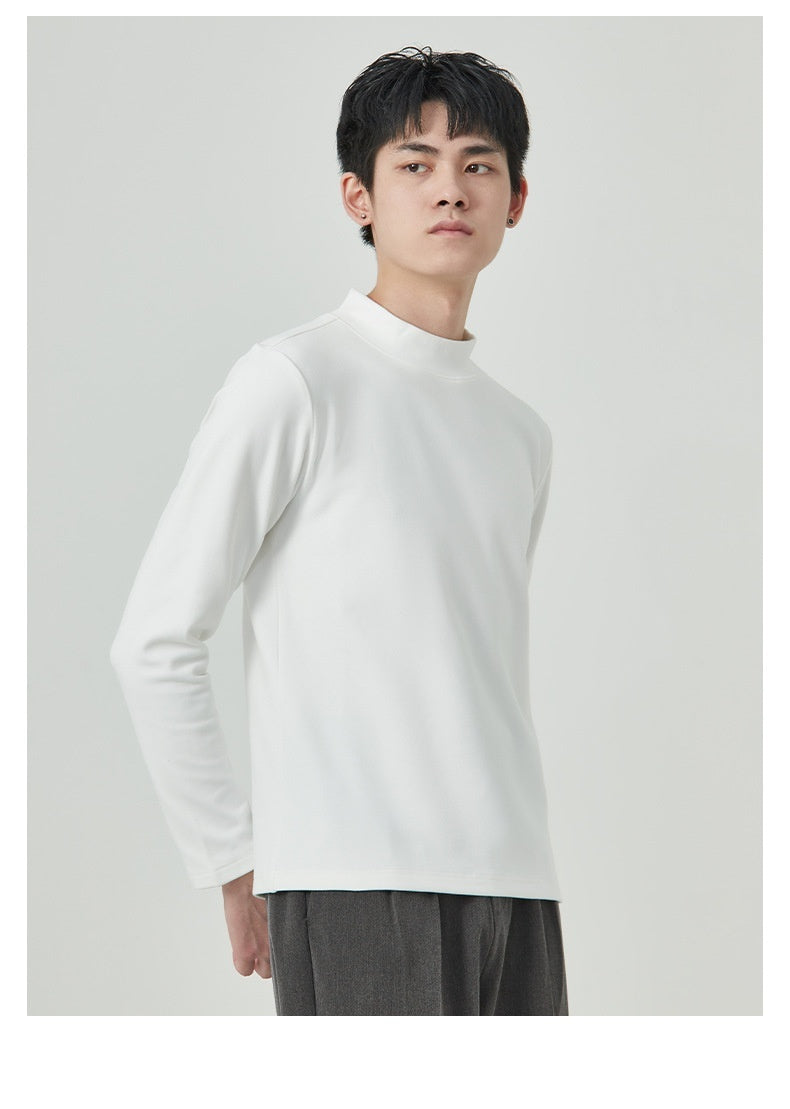 Dralon Half-high Collar Long Sleeves T-shirt