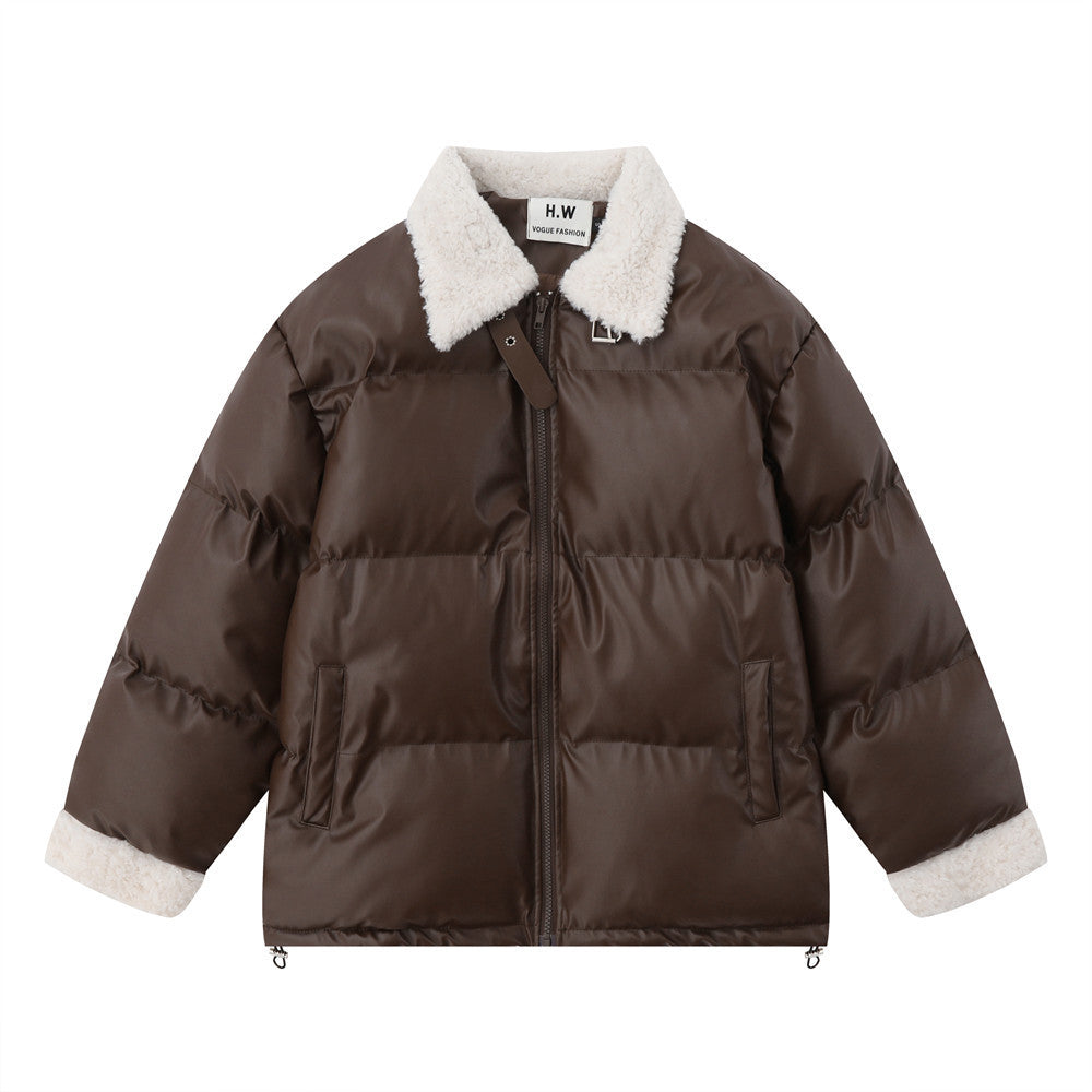 Fur Collar Lapel Cotton-padded Coat
