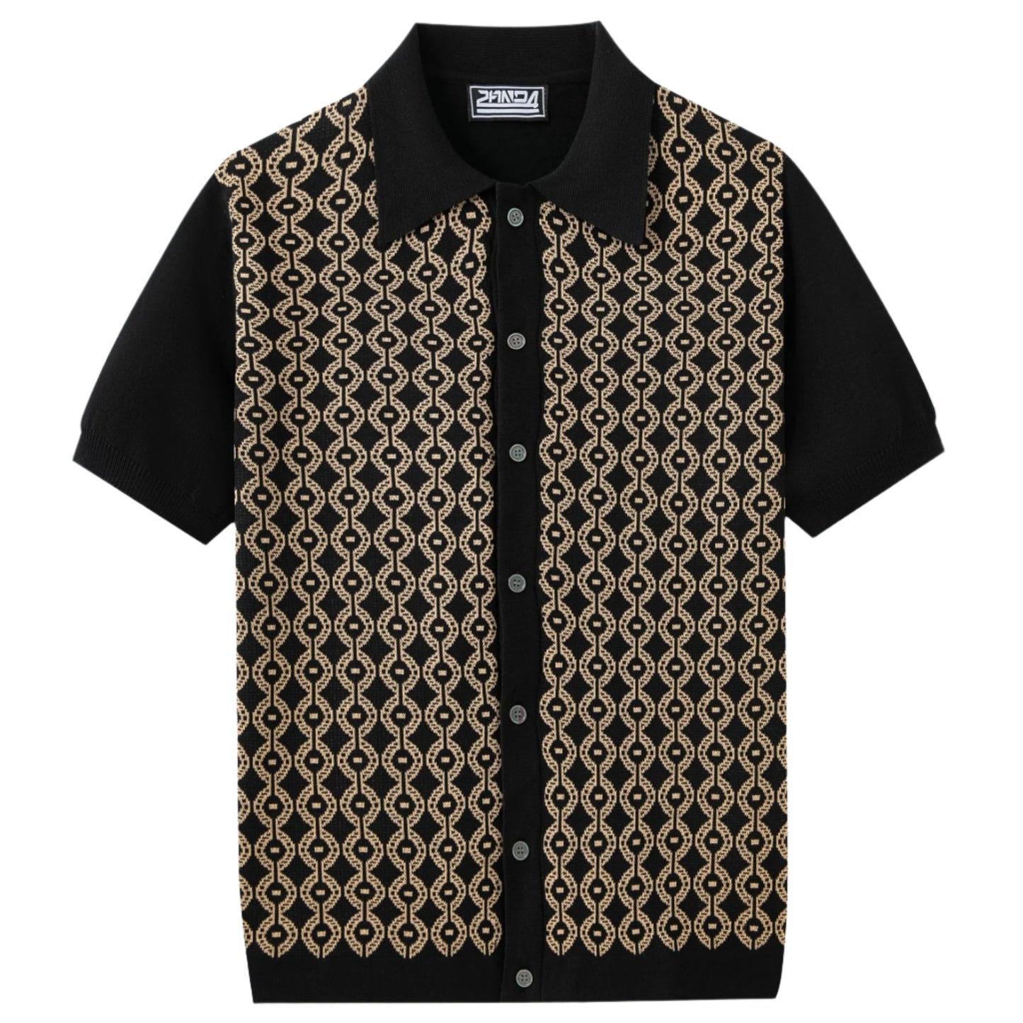Tencel Short-sleeved Shirt Lapel Jacquard