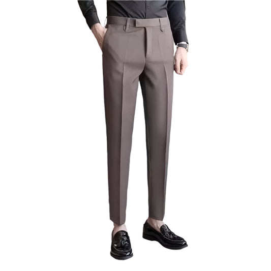 Casual Suit Pants Men's Cropped Suit Pants Straight