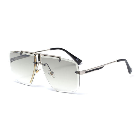Rimless Cut-edge Square Sunglasses