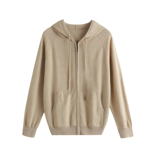 Hooded Casual Sweatshirt Knitted Cardigan Zipper Men
