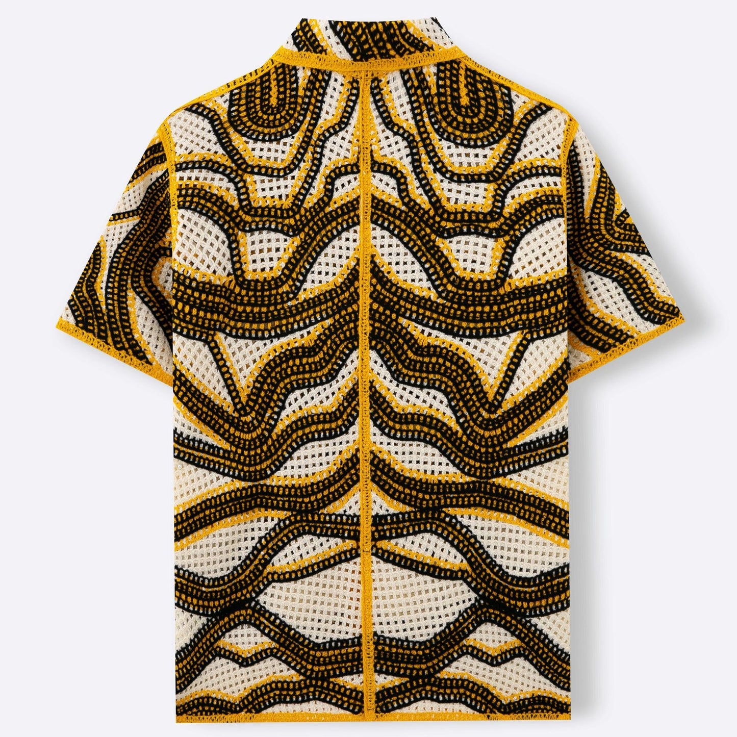 Retro Hand Crocheting Short Sleeve Cardigan