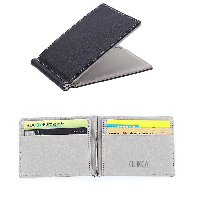 Clip Sewing Line Wallet Business Card Holder