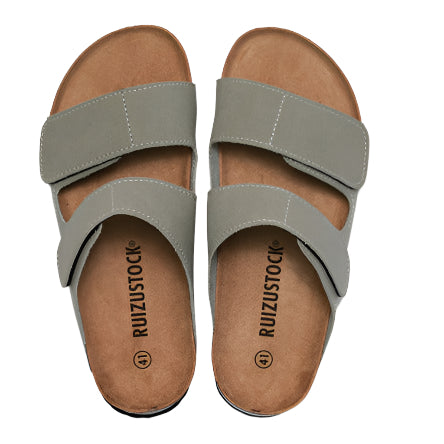 Cork Slippers Premium Velvet Leather Mix