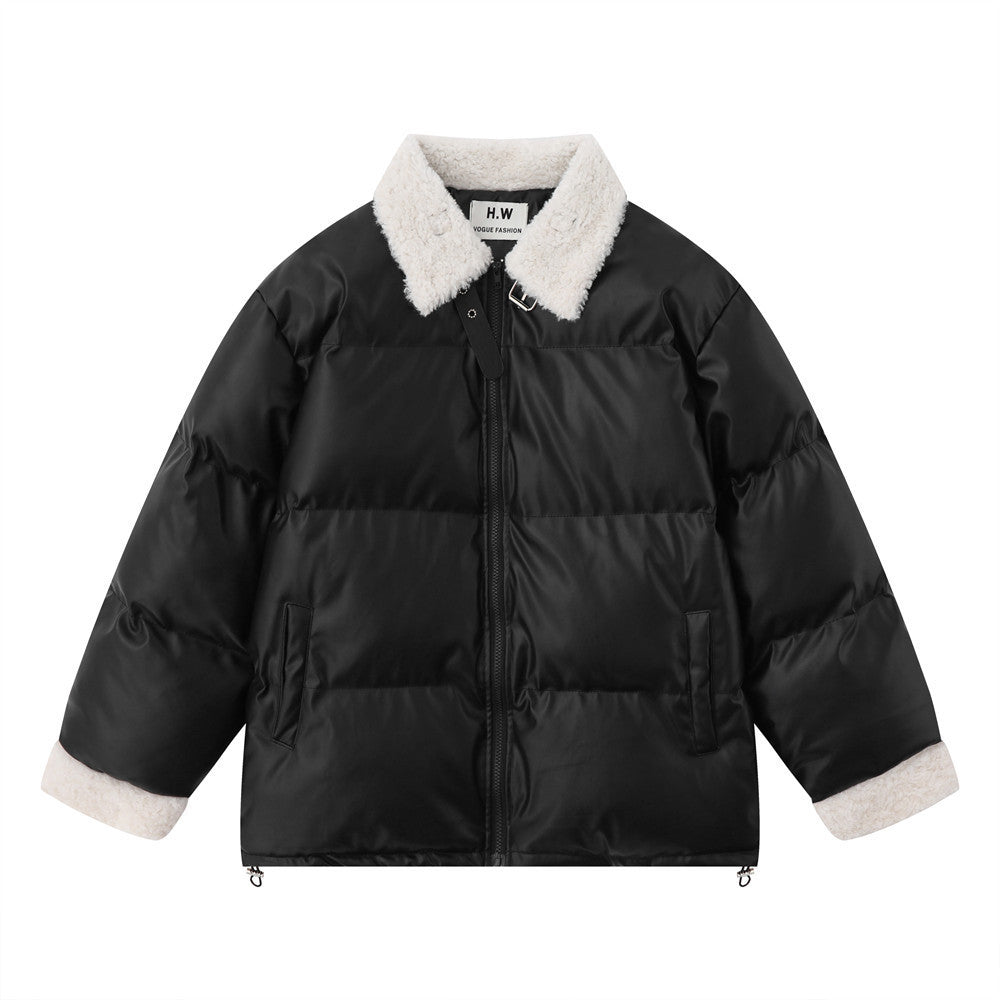 Fur Collar Lapel Cotton-padded Coat