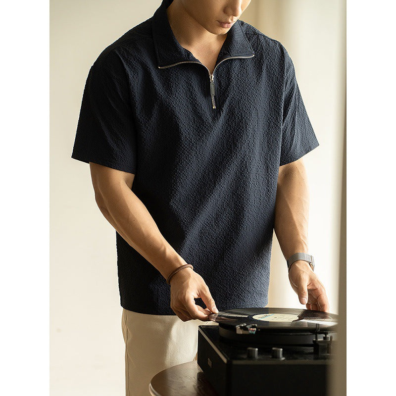 Quick-drying Ice Silk Cool Breathable Short Sleeve