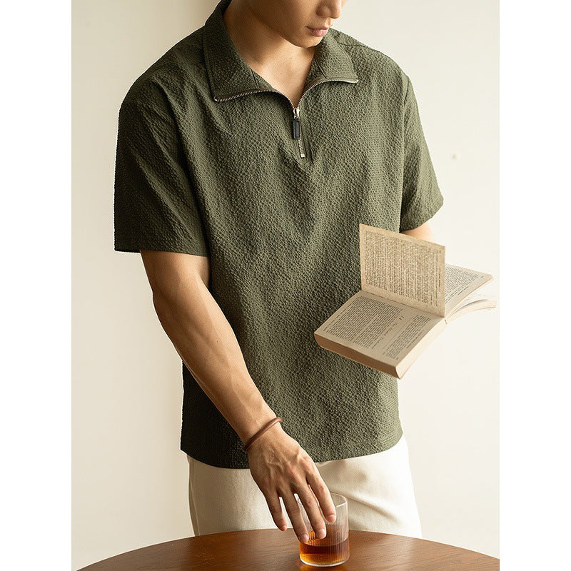 Quick-drying Ice Silk Cool Breathable Short Sleeve