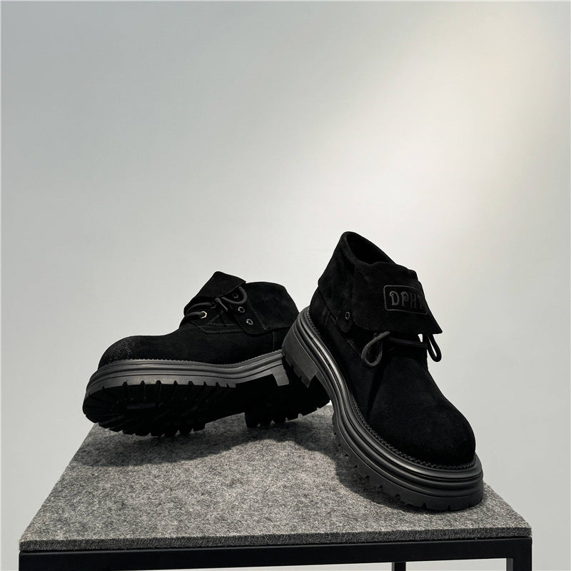 Retro Distressed Worker All-match Thick-soled Two-way Boots