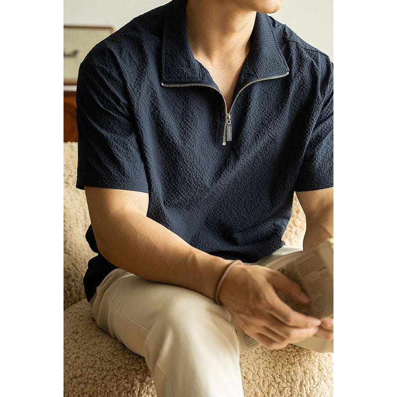 Quick-drying Ice Silk Cool Breathable Short Sleeve