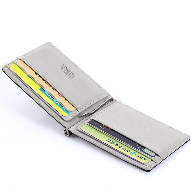 Clip Sewing Line Wallet Business Card Holder