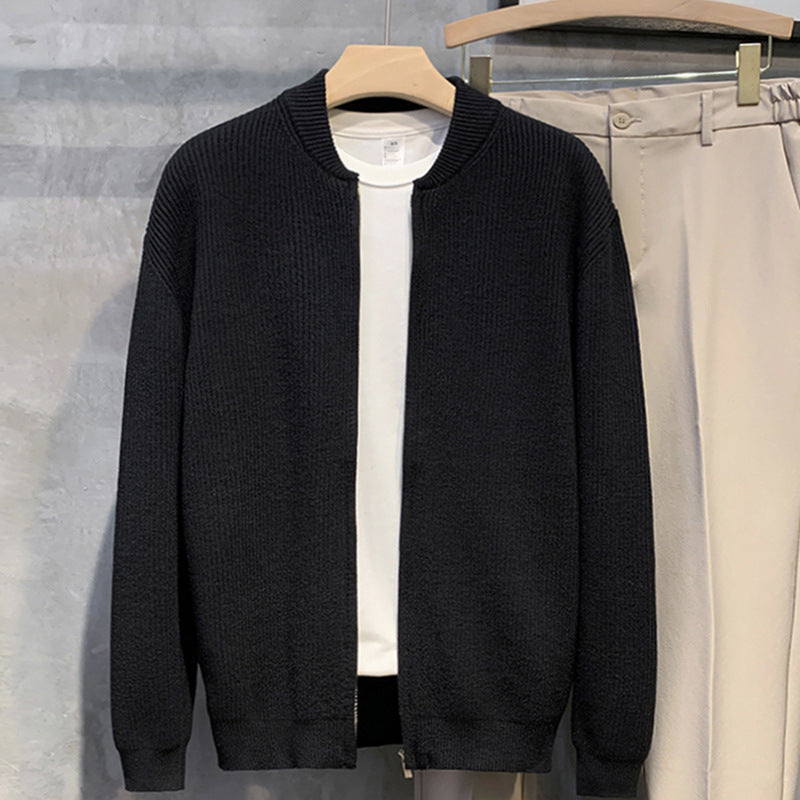 Double Zipper Cardigan Sweater For Men