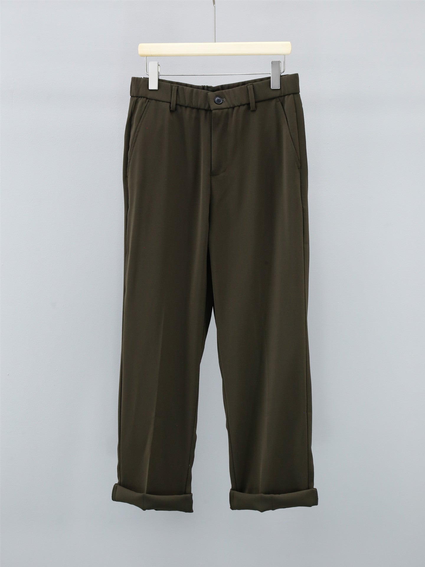 High-grade Twill Loose Straight Casual Suit Pants
