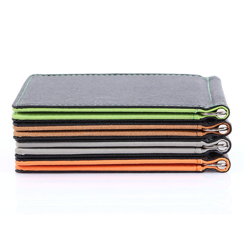 Clip Sewing Line Wallet Business Card Holder