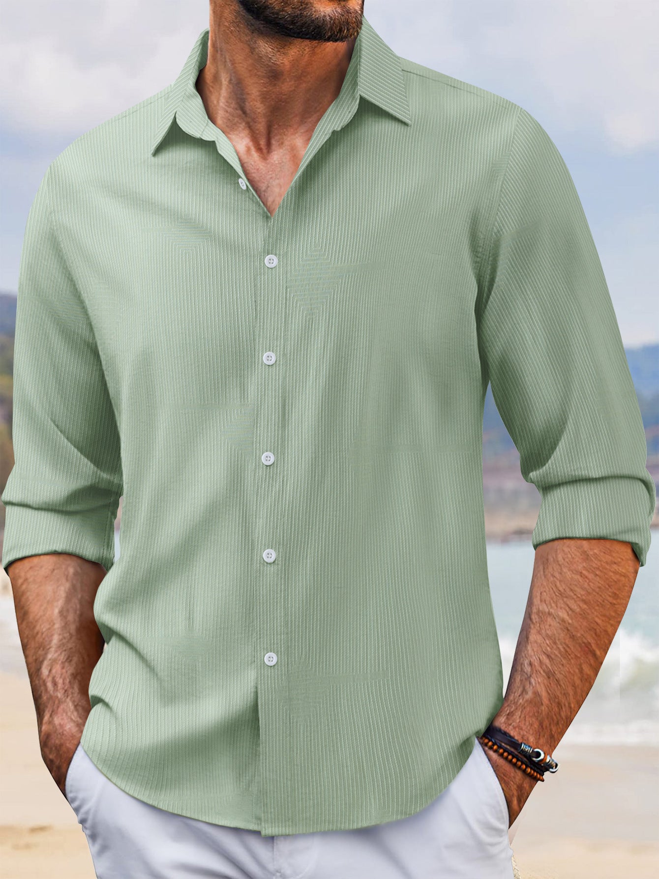 Lapel Long Sleeve Shirt OldMoney Style