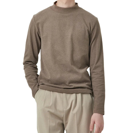 Dralon Half-high Collar Long Sleeves T-shirt
