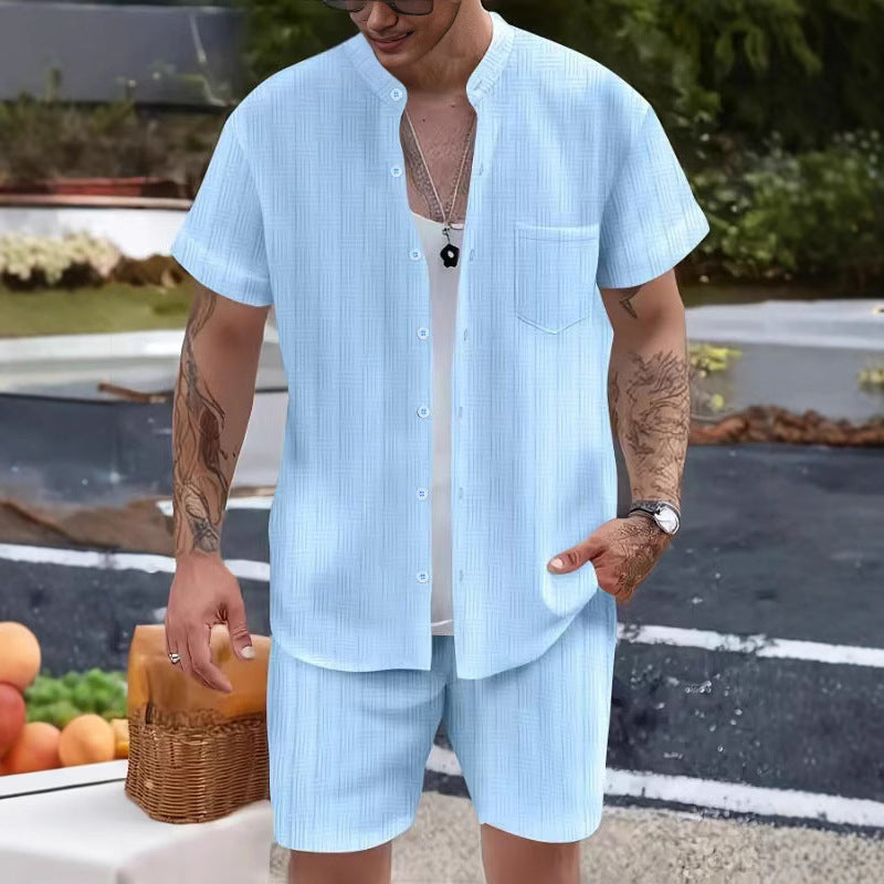 Henry Collar Pocket Summer Shirt