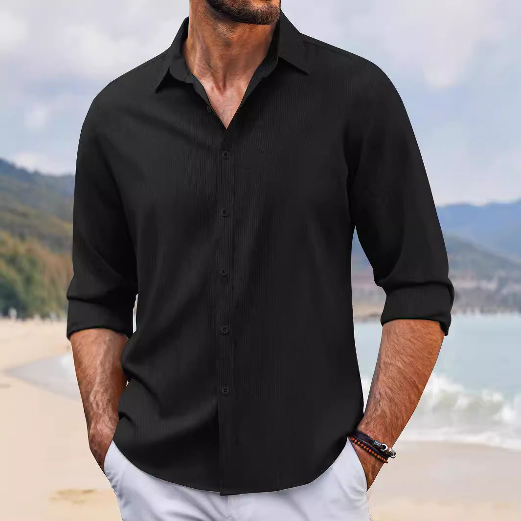 Lapel Long Sleeve Shirt OldMoney Style