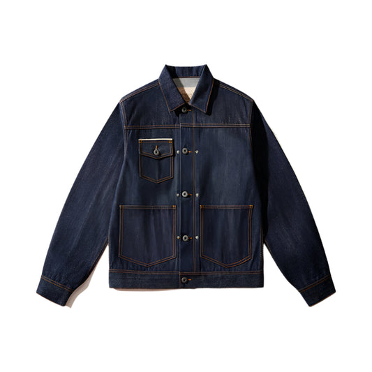 Retro Raw Pulp Red Edge Cloth Loose Jacket
