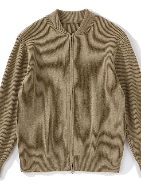 Double Zipper Cardigan Sweater For Men