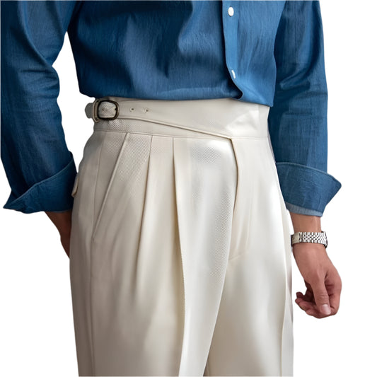 Men's High Waist Straight Casual Pants