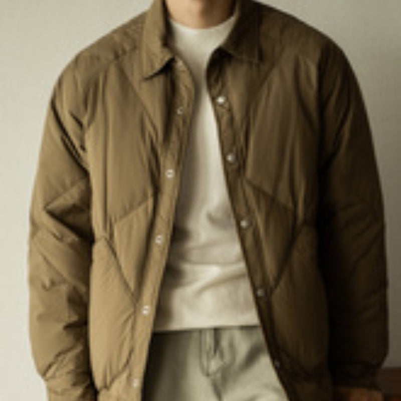 Down Jacket Men's New Winter Rhombus Tooling