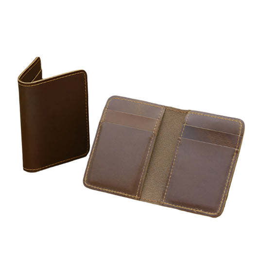 Cowhide Card Holder Pocket Simple