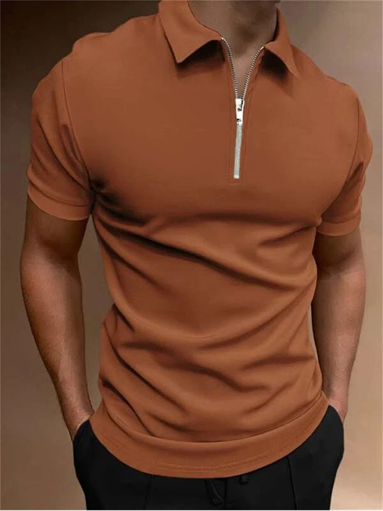 Casual Short Sleeve Digital Print POLO Shirt