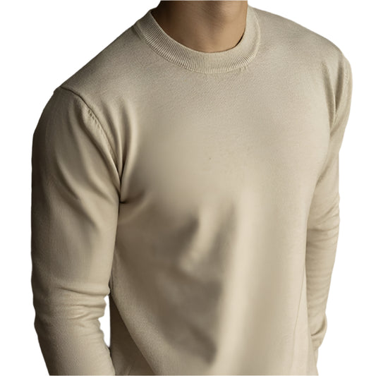 Cottonblend Crewneck Sweater